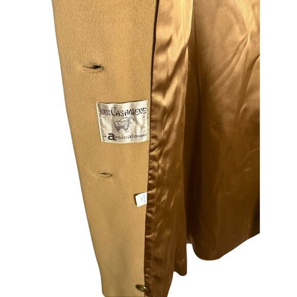 Amicale Cashmere Camel Color Coat With Pockets - Picture 2 of 4